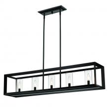  2073-LP BLK-CLR - Smyth Linear Pendant in Matte Black with Clear Glass